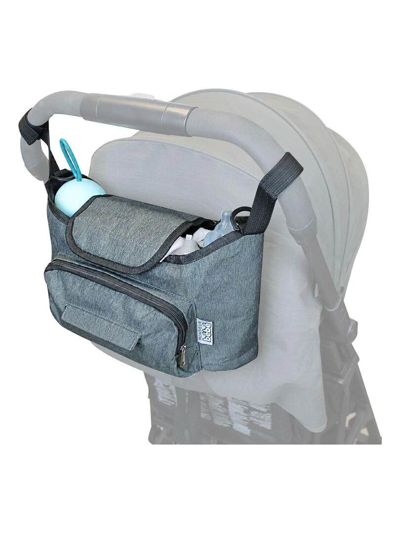 Sac à langer de rangement pour poussette Monsieur Bébé Gris