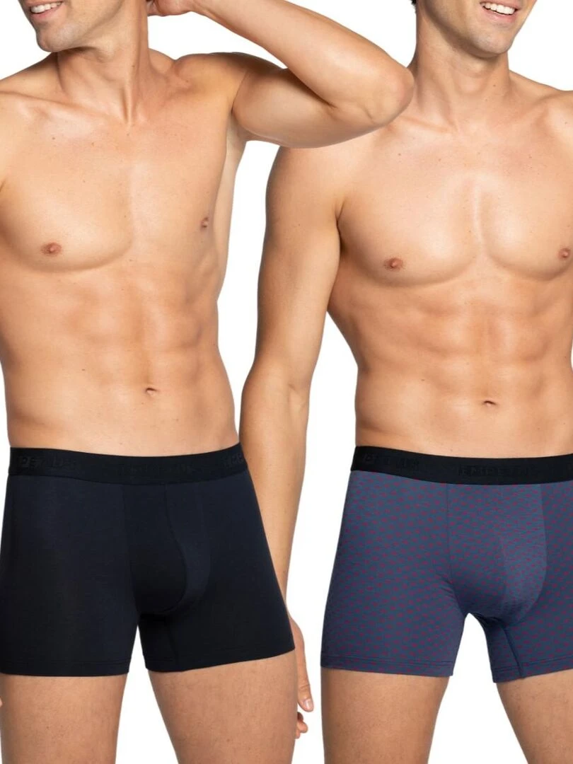 Pack de 2 boxers en coton et modal Vinales Bleu
