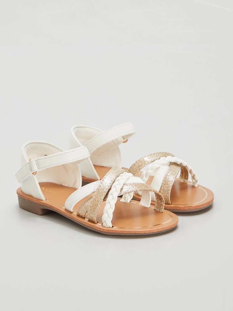 Sandales à brides fantaisies blanc