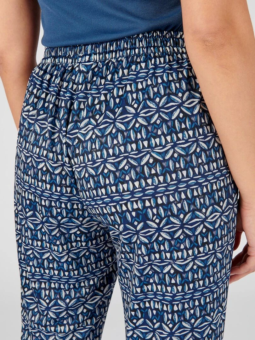 Pantalon maille crêpe stretch   Damart   Bleu marine