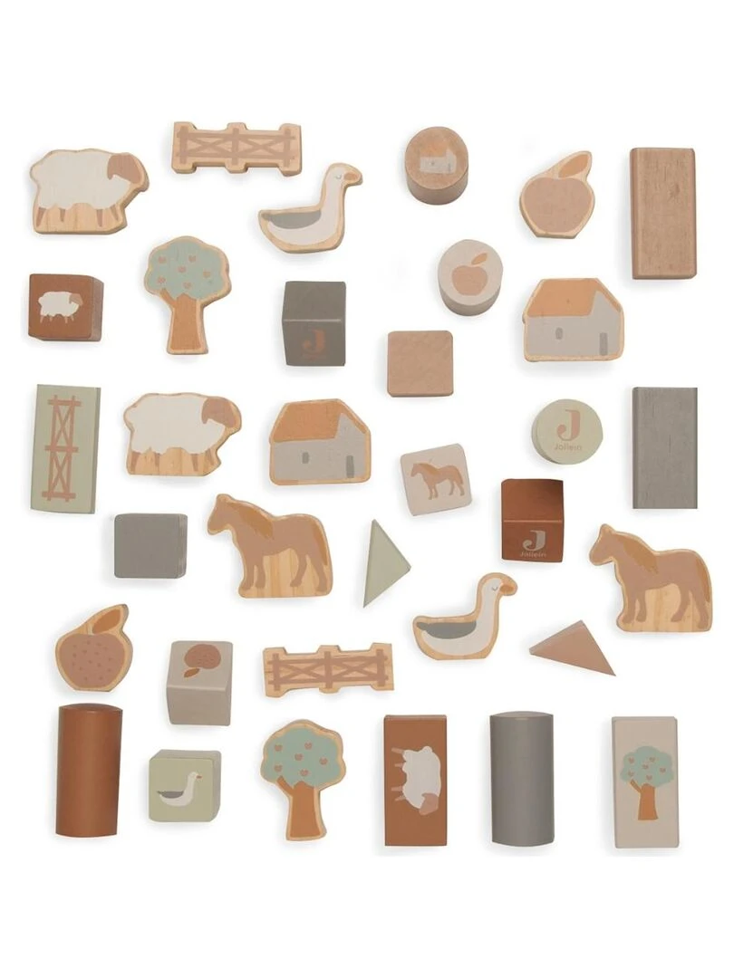 Set de cubes en bois Ferme    Jollein   N/A