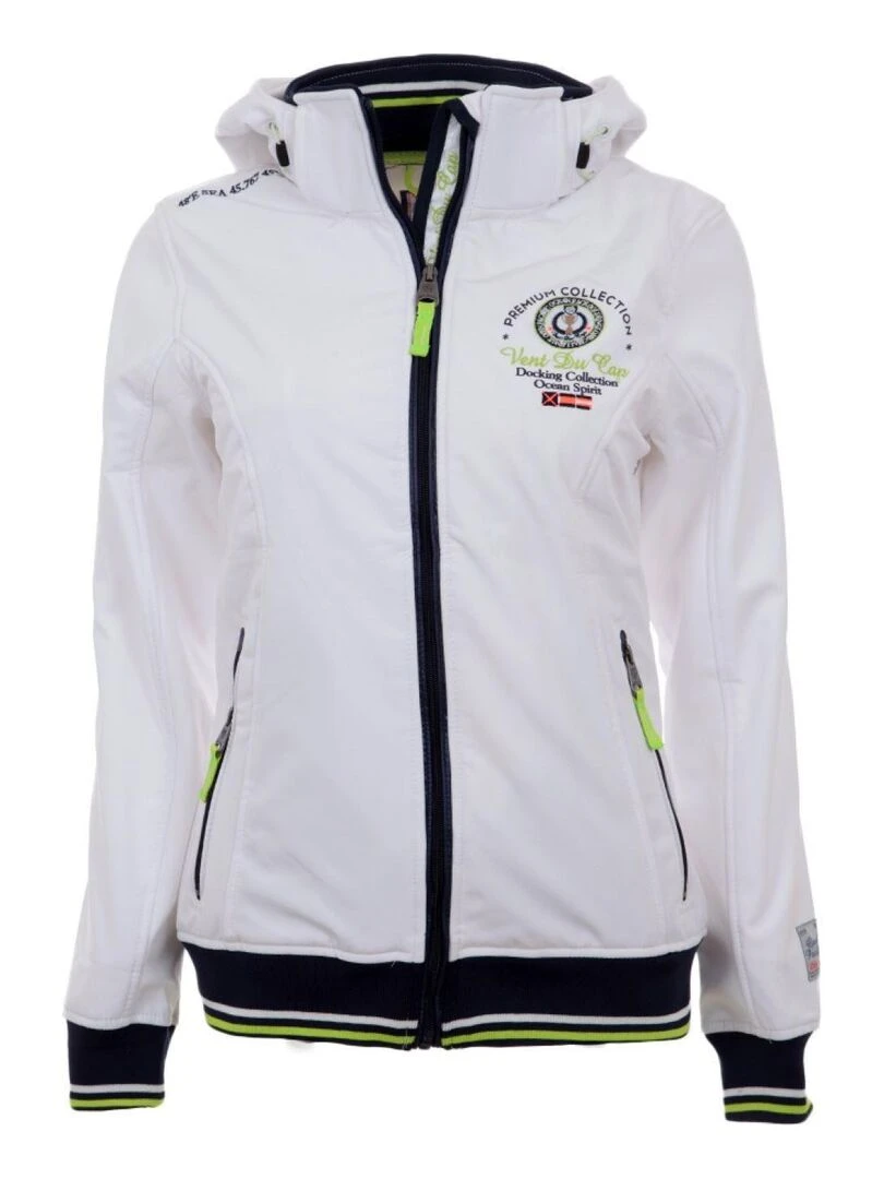 Blouson softshell femme AFILEA   VENT DU CAP   Blanc
