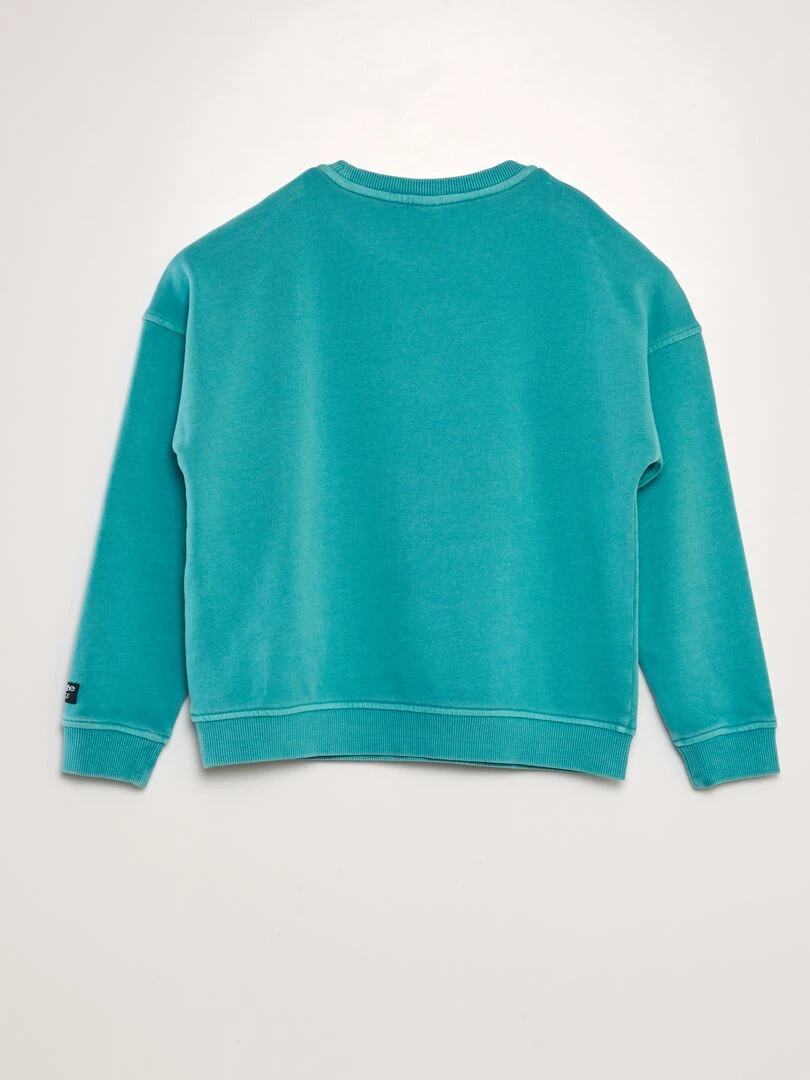 Sweat en molleton avec poche kangouru Bleu