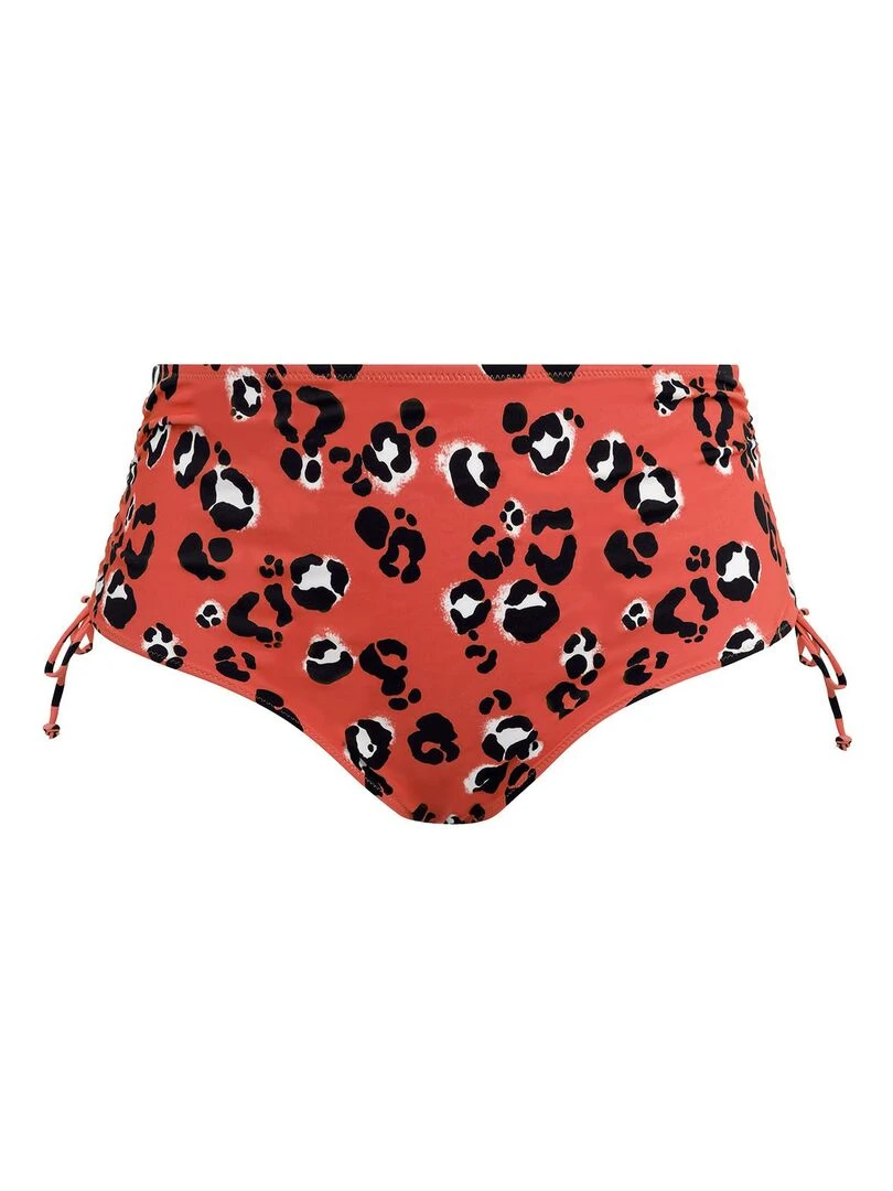 Bas de maillot léopard culotte ajustable Kotiya   Marron
