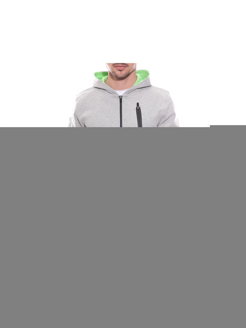 Sweat capuche zippé WELSON Gris clair