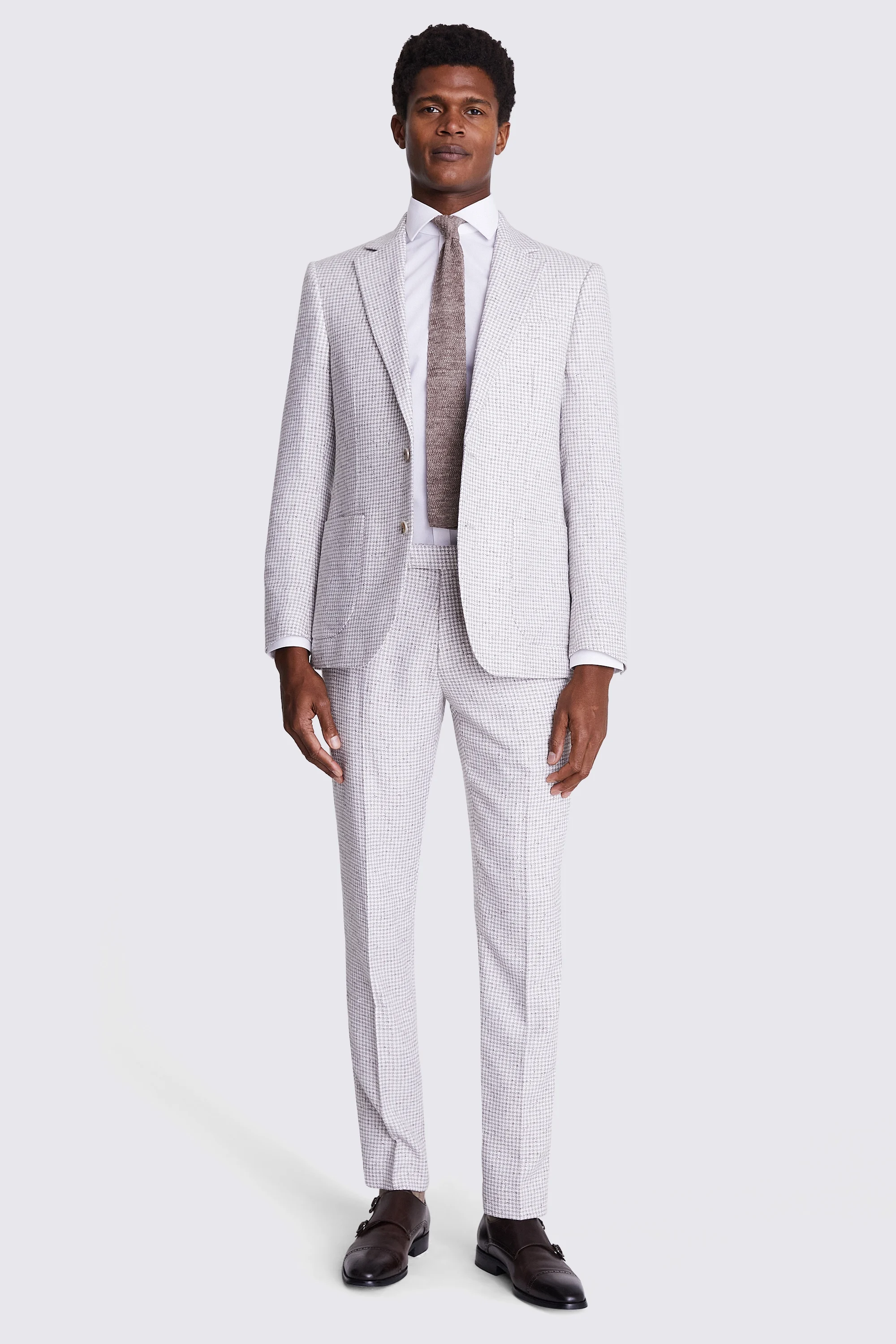 Tailored Fit Aqua Donegal Jacket    Buy Online at Moss