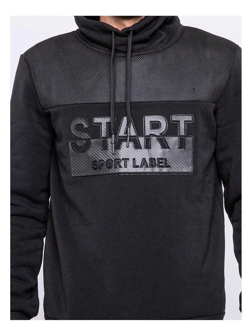 Sweat col boule WOOPY   Noir
