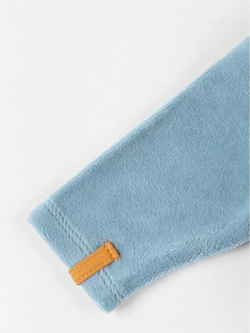 Pyjama 1 pièce dino en velours  moyen   Noukie's   Bleu