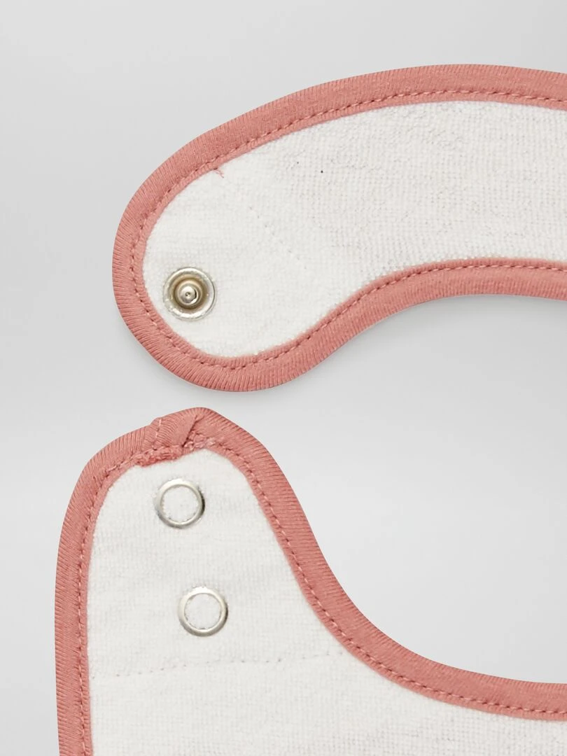 Lot de 3 bavoirs en jersey   Rose