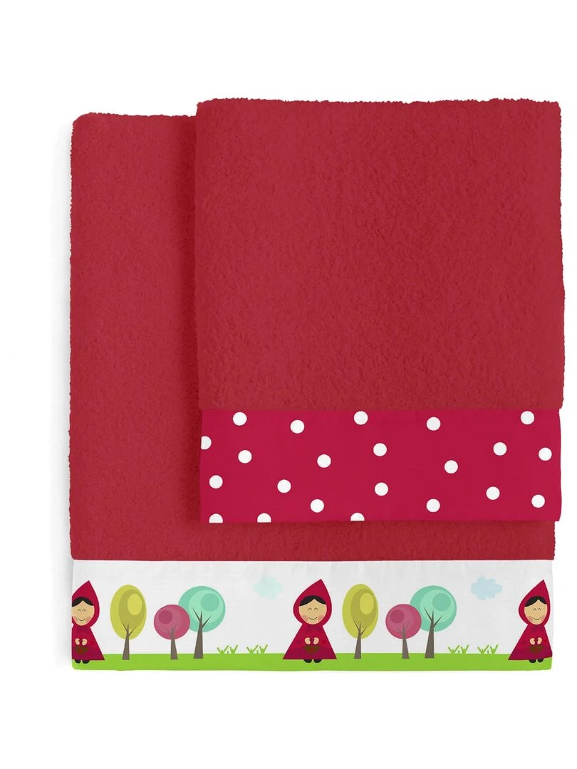 Lot de serviettes Grandma "Happyfriday" Rouge
