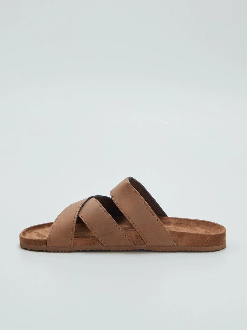 Sandales unies   Marron