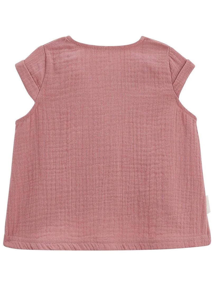 Chemisier enfant en gaze de coton Olbia Rose