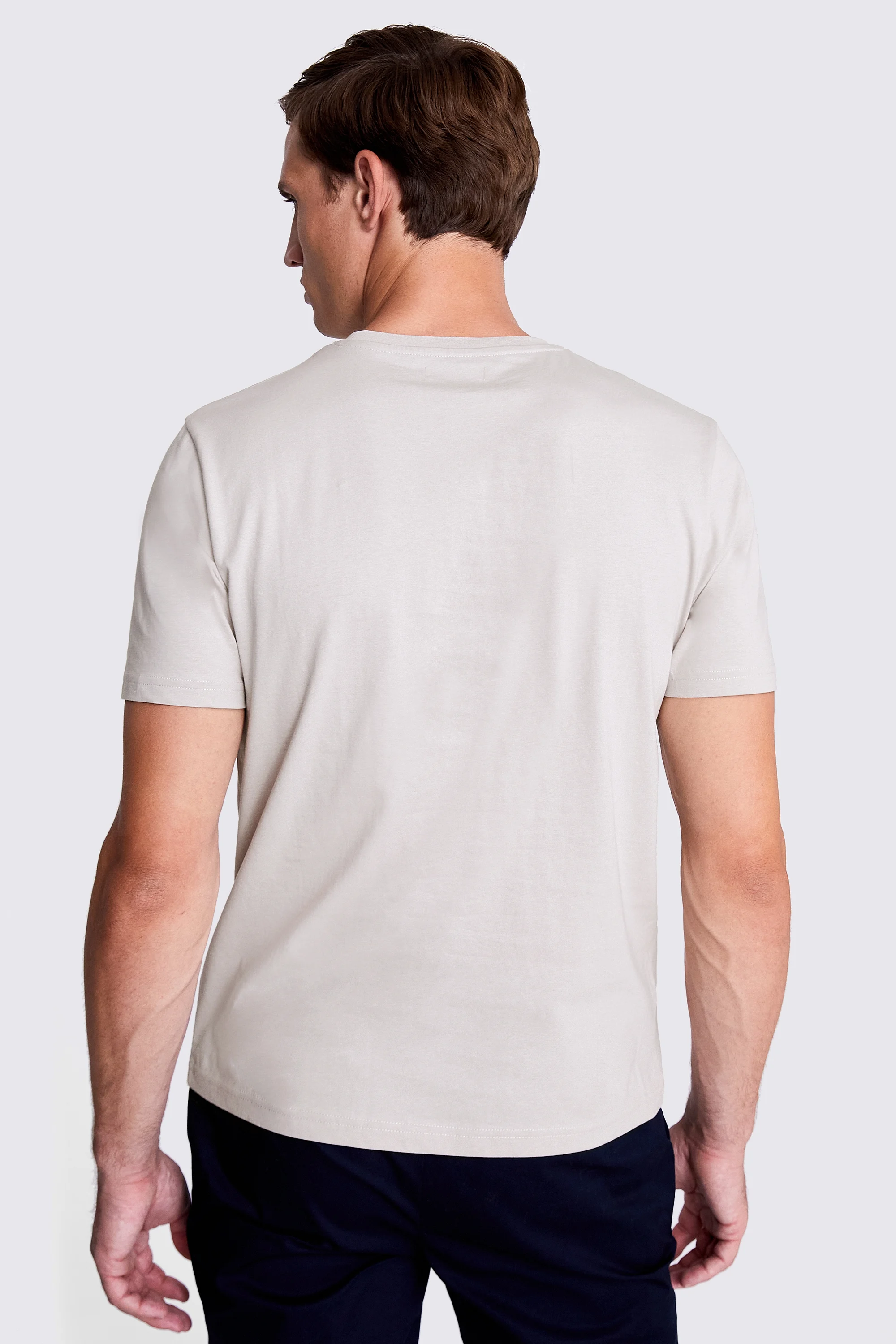 Light Taupe Crew-Neck T-Shirt   Buy Online at Moss