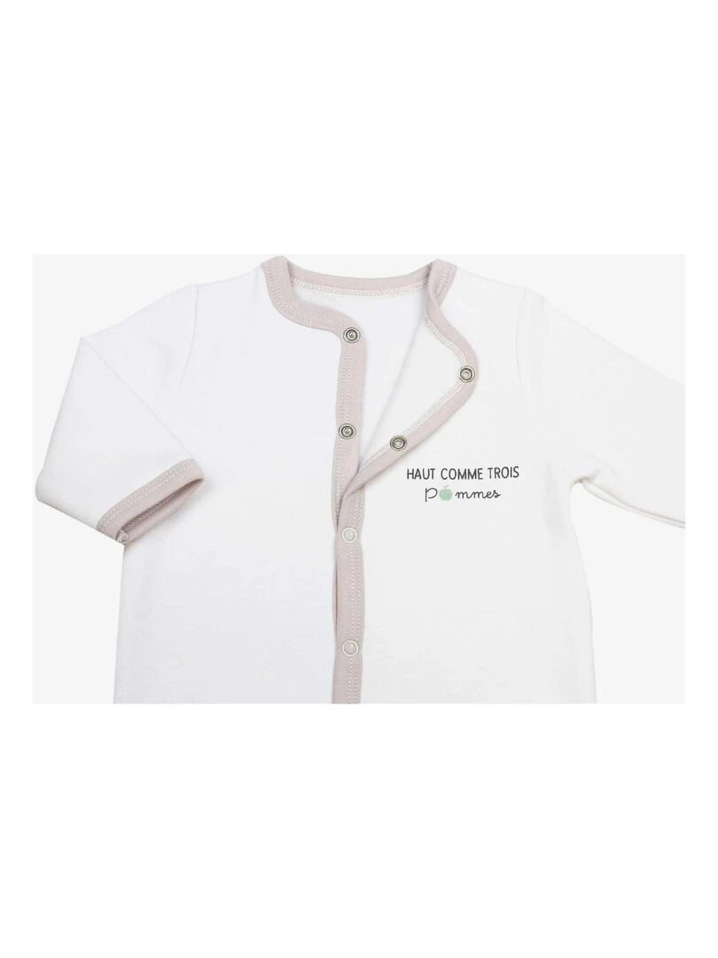 Pyjama bébé en molleton   Blanc