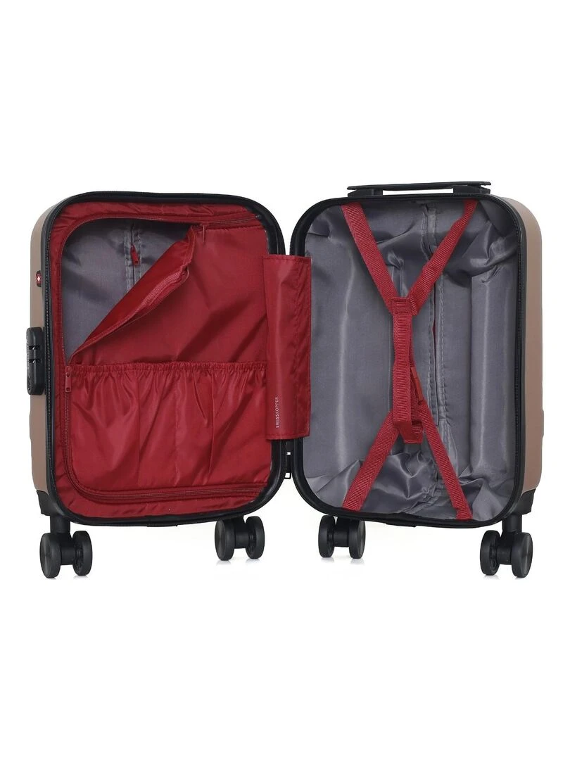 SWISS KOPPER   VALISE GRAND FORMAT ABS USTER 4 ROUES 75 CM   Beige