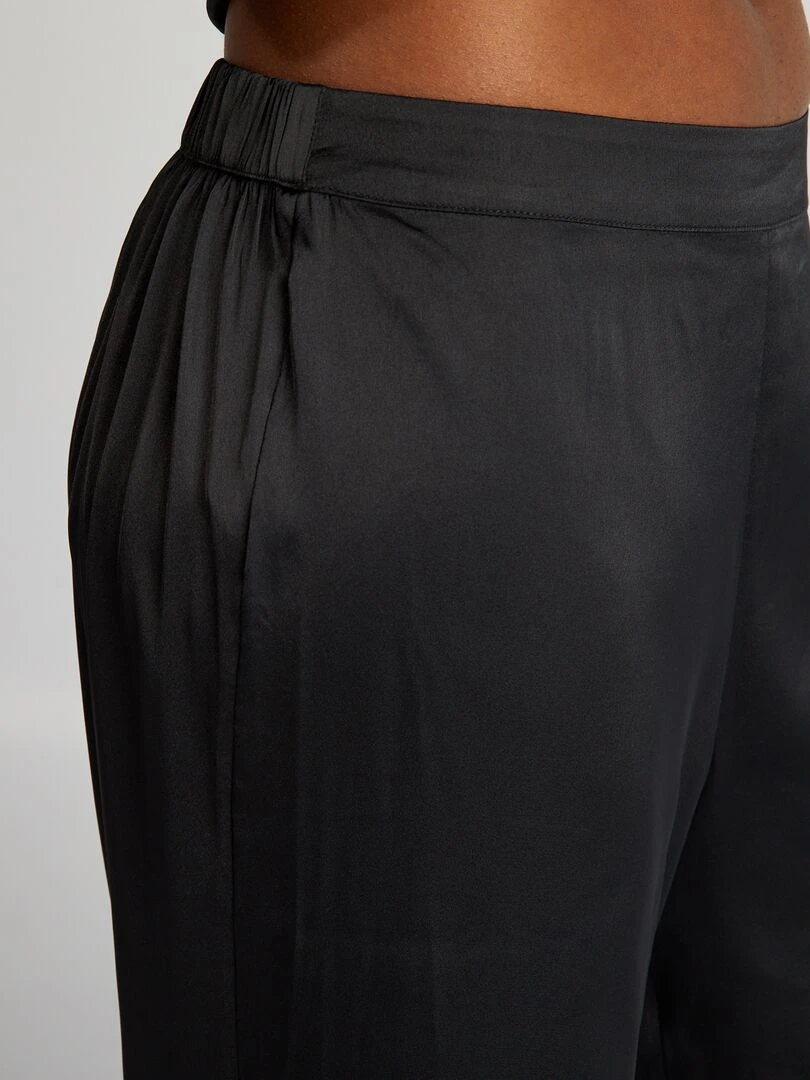 Ensemble pyjama chemisier + pantalon   2 pièces   noir