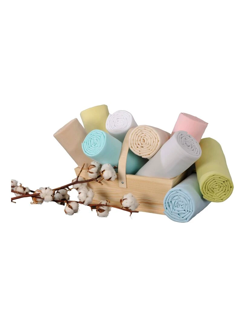 Lot x3 Draps housse bébé 100% jersey Bio peigné   'P'tit Basile'   Rose clair