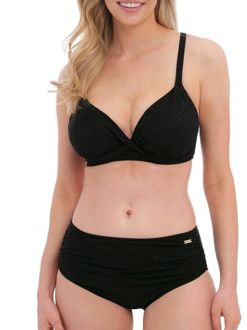 Haut de maillot de bain plongeant à armatures Ottawa Noir