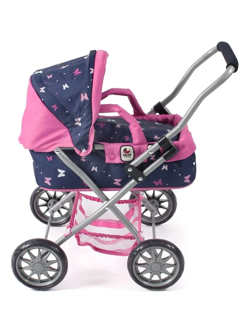 Poussette pour poupée SMARTY Bleu Rose Papillons N/A