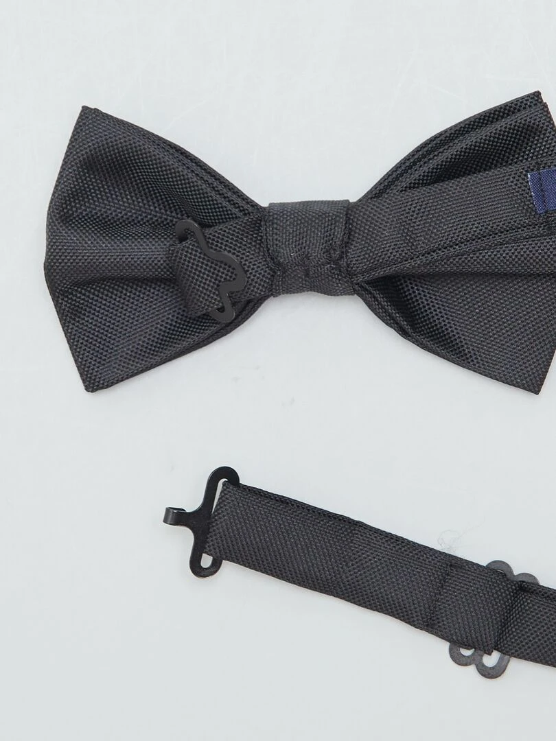 Noeud papillon texturé Noir