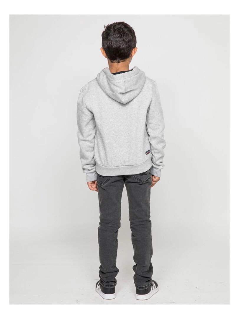 Sweat capuche WESKOF J   Gris