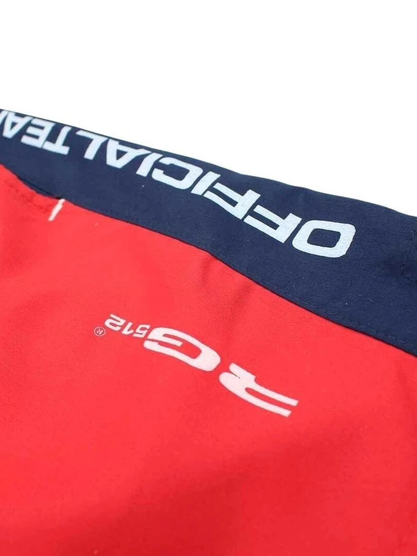 RG512   Short De Bain homme imprimé logo   Rouge
