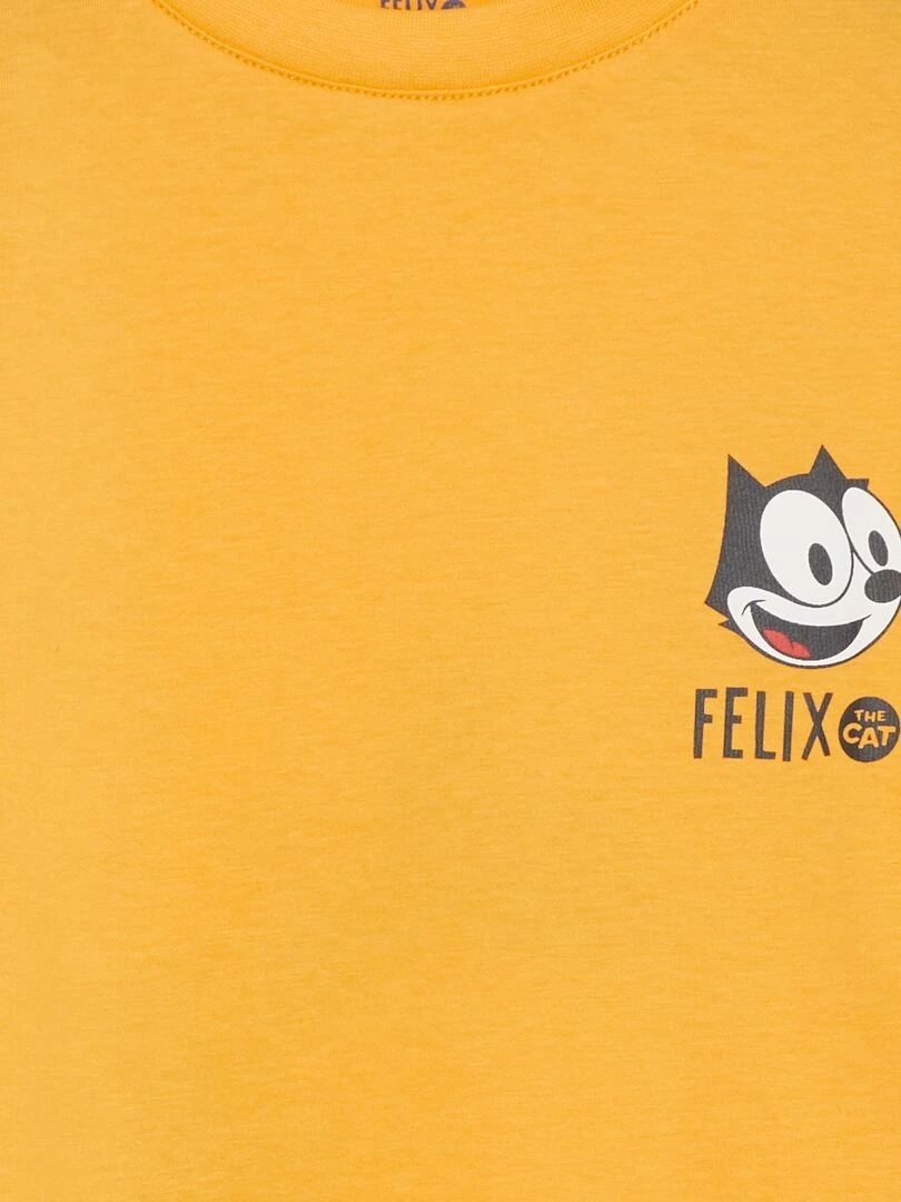 Tee shirt effet 2 en 1 'Felix The Cat'   Orange