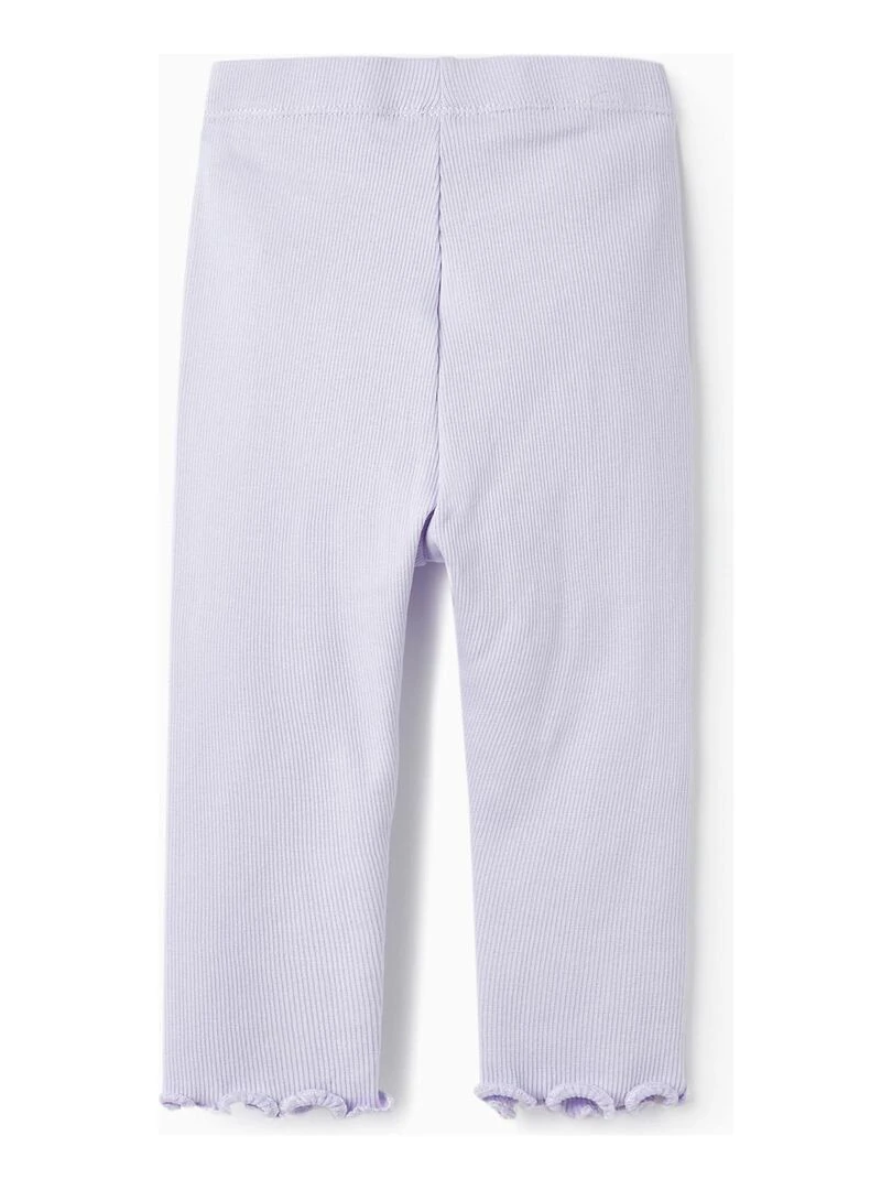 Leggings Côtelés pour Bébé Fille Mauve