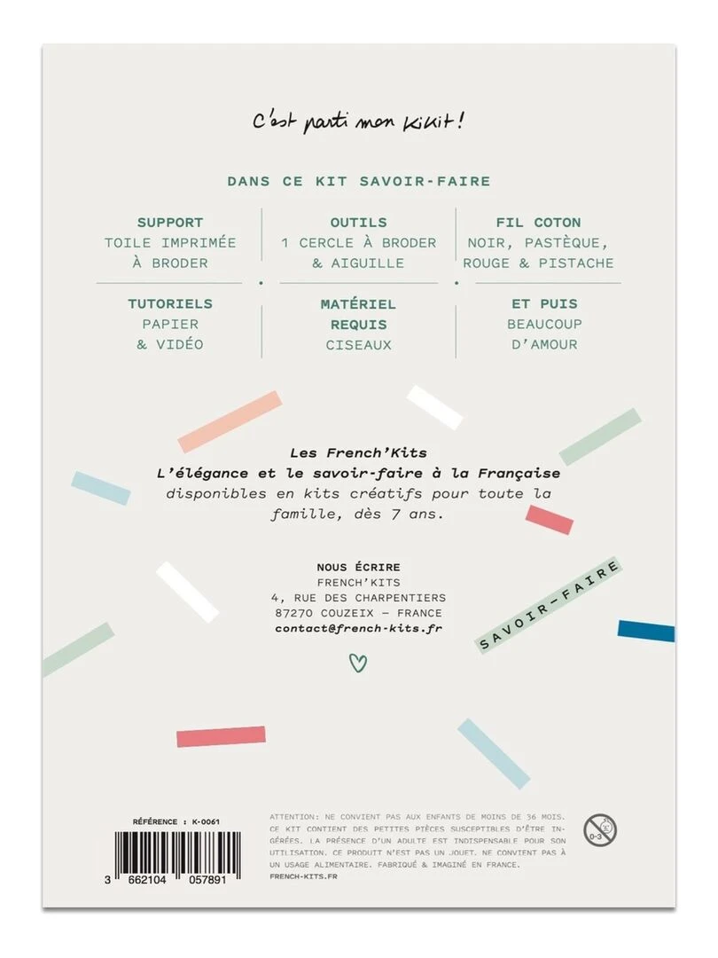 Coffret DIY   Broderie décorative   Amoureux enlacés   N/A