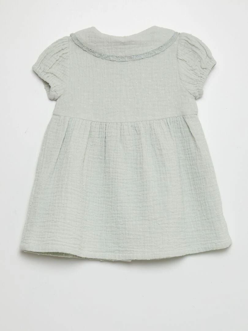 Robe en gaze de coton Bleu