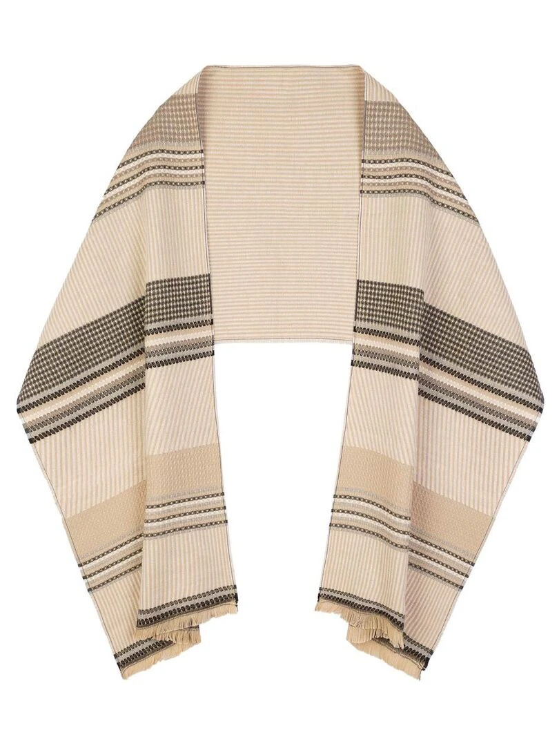 Châle Laine Lyra Fabriqué en France Beige