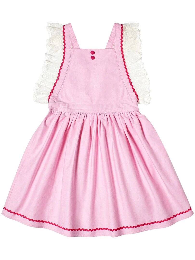 Robe Cérémonie Bohème Rose   Fine Dentelle  LILI   La Faute à Voltaire   Rose