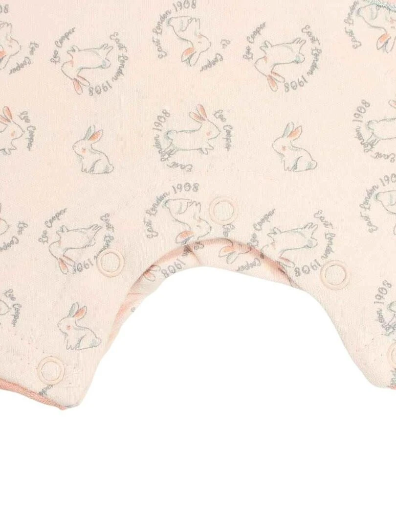 Lee Cooper   Combishort bébé fille imprimé logo en coton   Rose