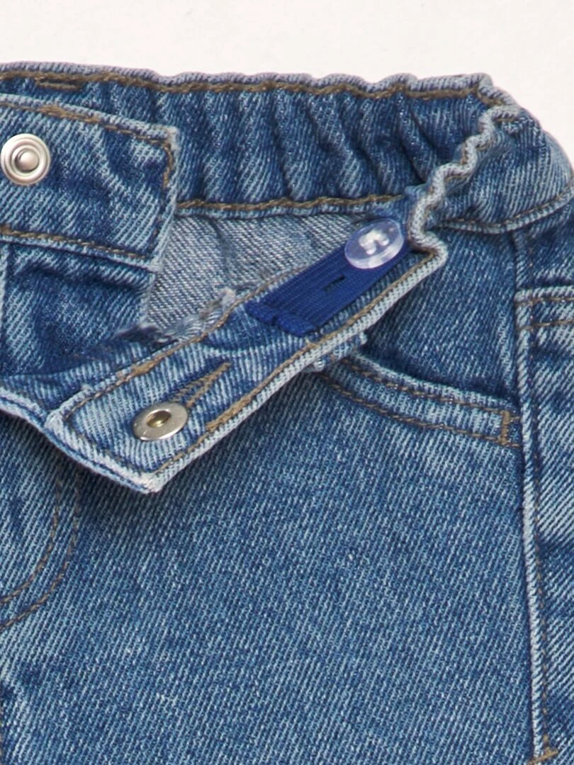 Ensemble combishort + t shirt   2 pièces   Bleu fleur