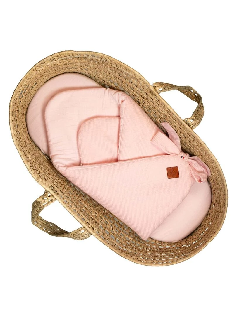 Gigoteuse d'emmaillotage en Nid d'abeille Rose