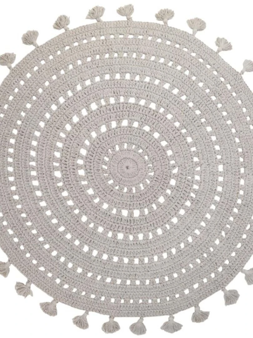 Tapis Rond Nila Gris Perle (120 Cm) Gris