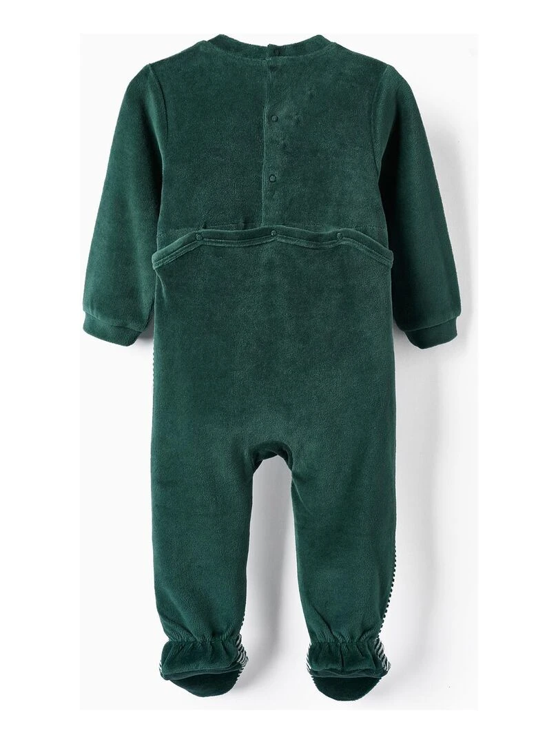 Grenouillère en velours pour bébé 'Rodolphe Noël' NOËL Vert foncé