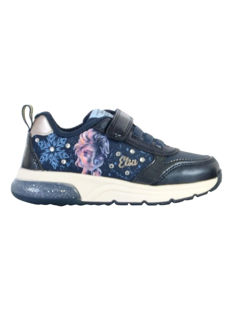 Basket Cuir Enfant Geox Spaceclub Bleu