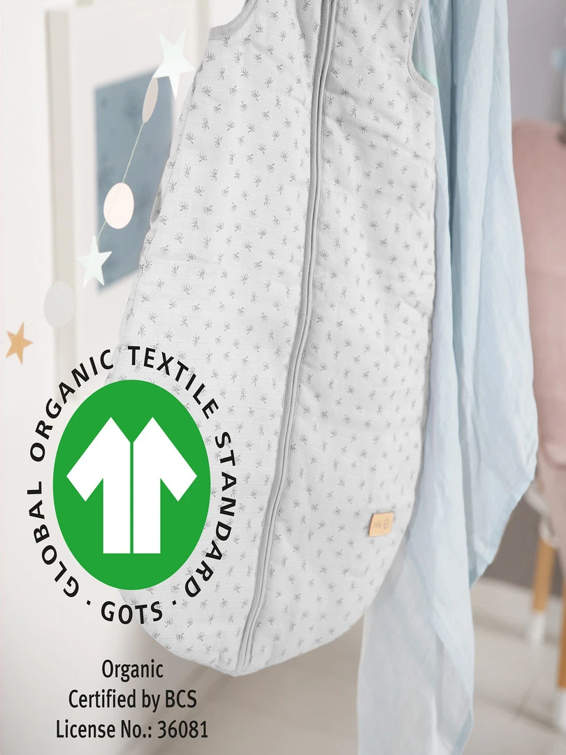 ROBA Organic Gigoteuse Bébé "Lil Planet"   Sac de Couchage D'été   Gris Argenté   Gris clair