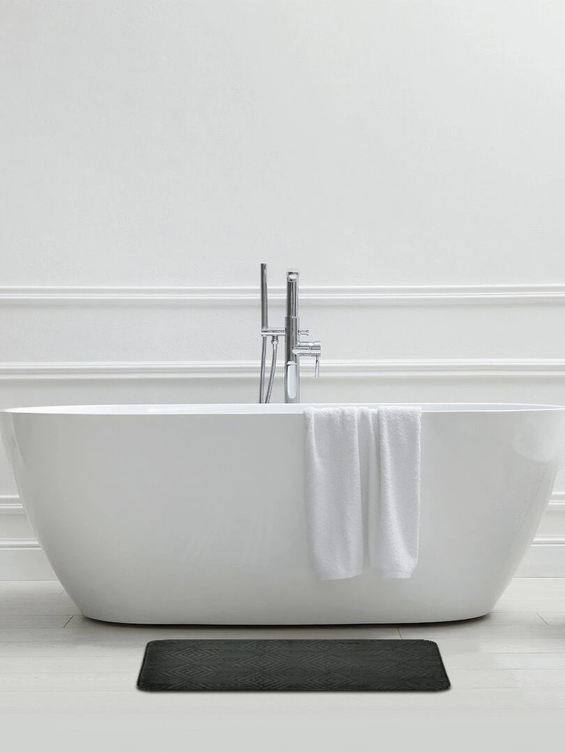Guy Levasseur Tapis de bain mousse mémoire de forme en polyester anthracite gris anthracite