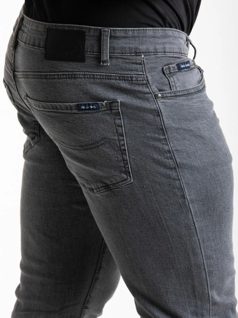 Jeans de travail coupe droite confort denim stretch gris WORK11 'Rica Lewis'   Gris