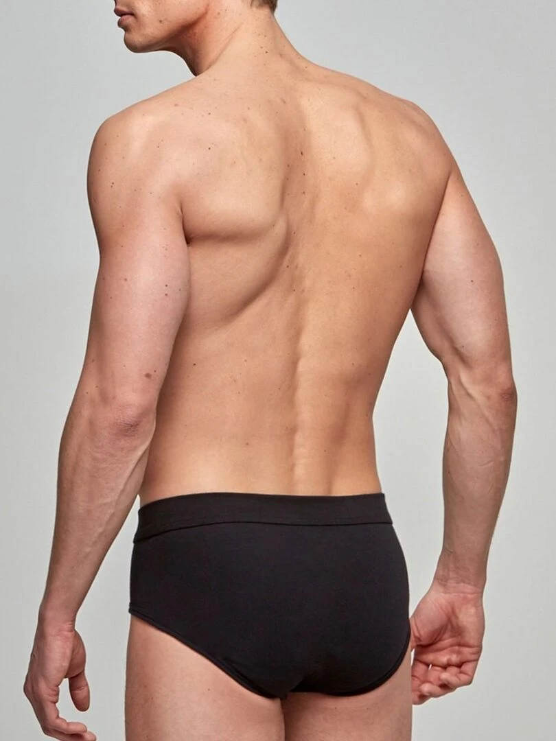 Slip pur coton Essentials   Noir
