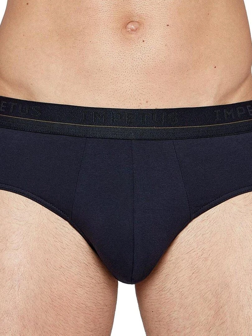 Pack 2 slips uni et rayé en coton Howlite   Vert