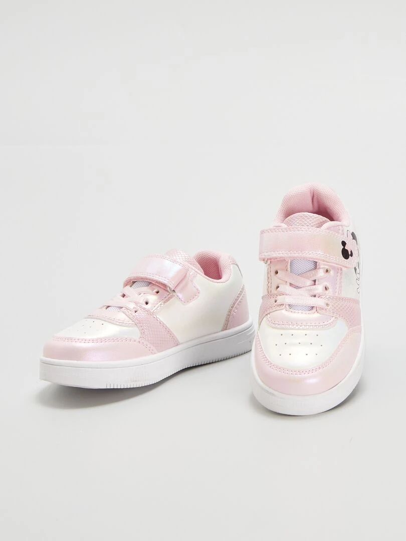 Baskets à scratch 'Minnie'   Rose/blanc