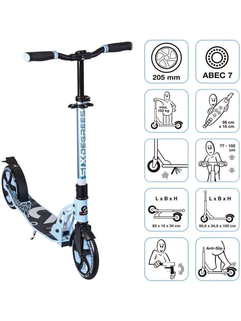 Six Degrees Trottinette bleu pastel   N/A