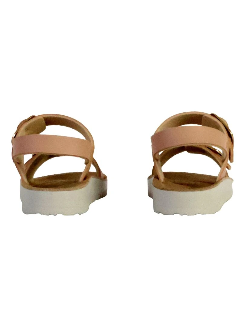 Sandales Cuir Enfant Geox Costarei   Rose