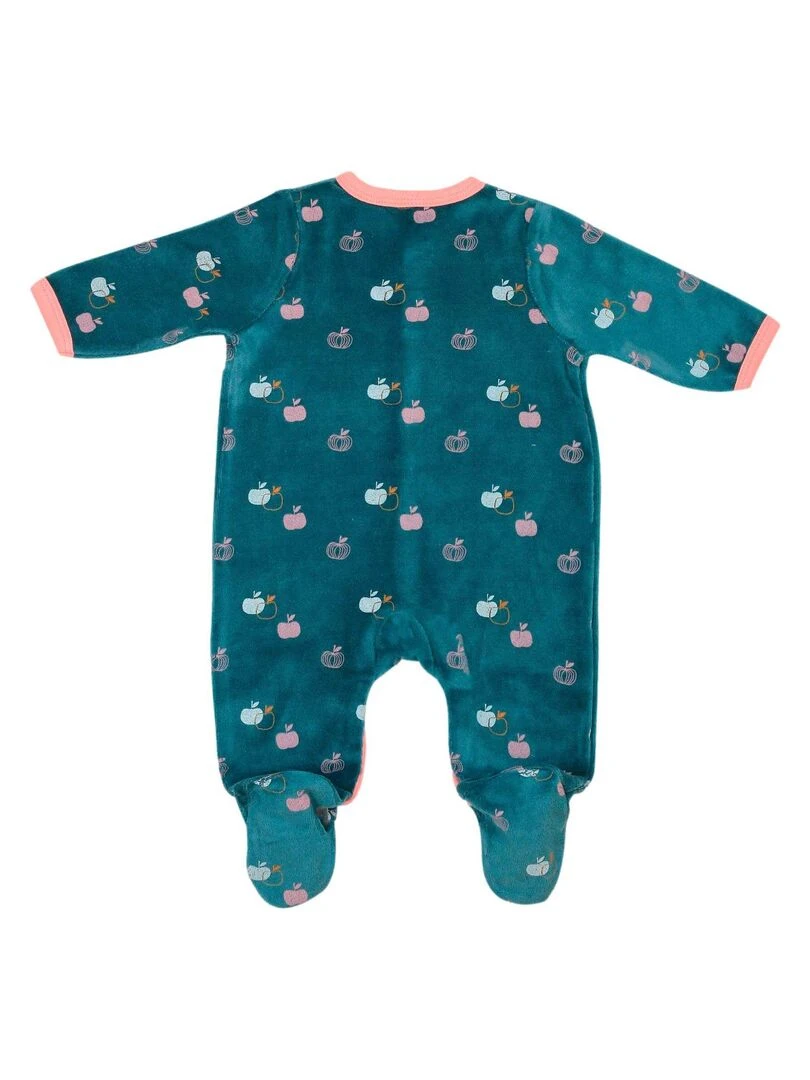 pyjama bébé motif pomme   Bleu