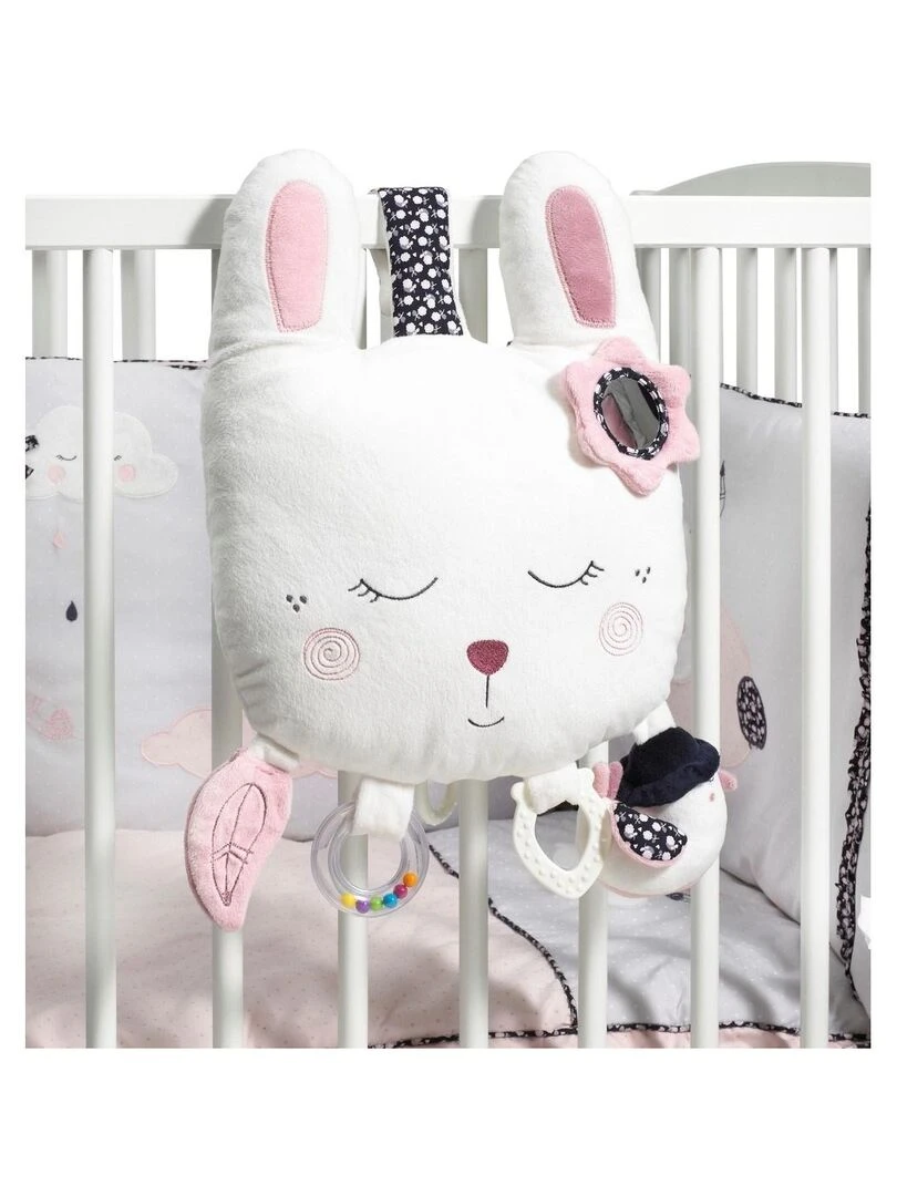 Jouet d'activités Musical lapin à LED en velours blanc SAUTHON Blanc