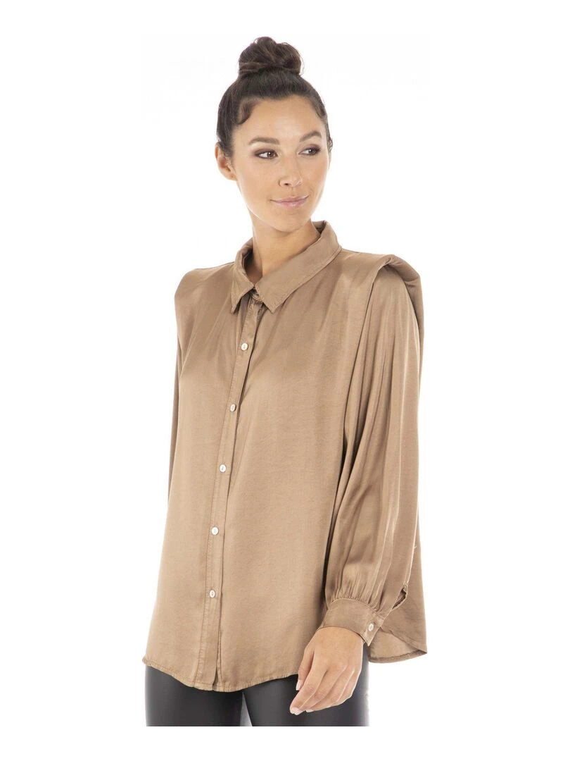 Chemisier chemise CHARLOTTE Gérard Pasquier Marron noisette