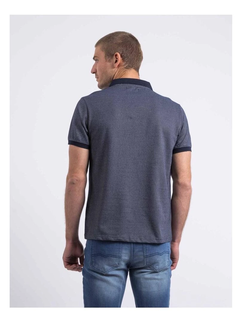 Polo manches courtes pur coton piqué PISALMA   Bleu marine